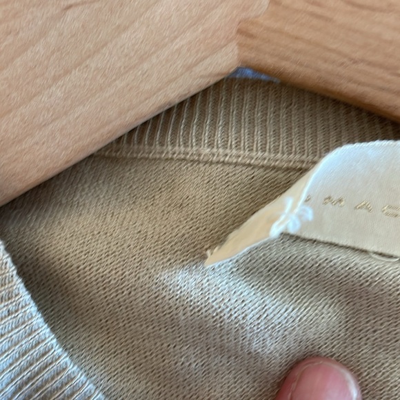 Dorothee Schumacher Embellished Camel Wool & Silk Sweater w Linen Plears; Small - Picture 12 of 15